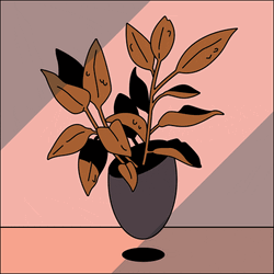 Floating Brown Plant Animation