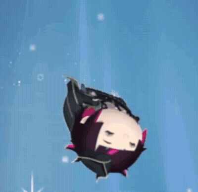 Floating Cartoon Character Next To Standing Character GIF