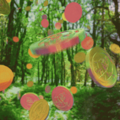 Floating Coins With SSS Text GIF