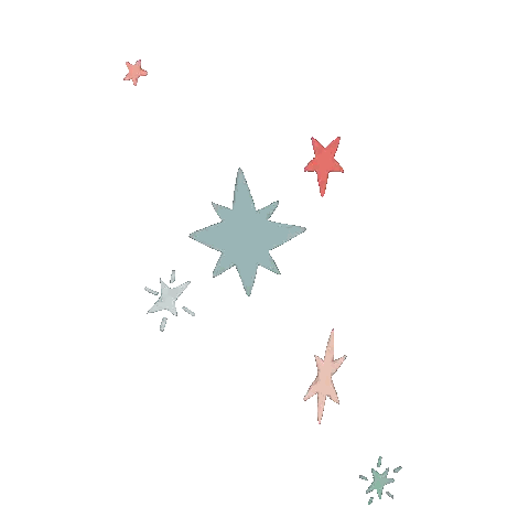 Floating Colored Stars Sticker