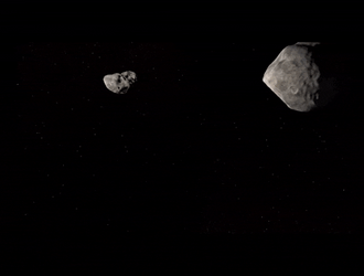 Floating Everywhere Asteroid GIF