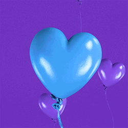 Floating Hearts Balloon GIF