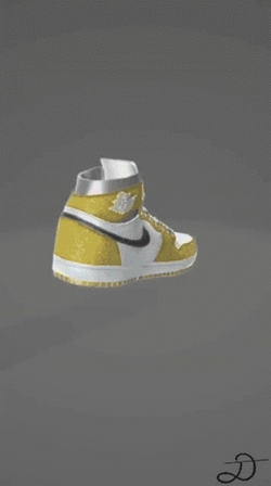 Floating Jordan 4 GIF