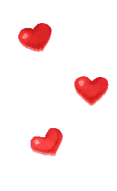 Floating Red Hearts Sticker