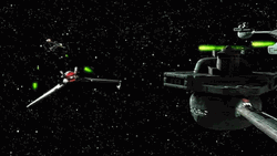 Floating Spaceship Star Trek Battle  GIF