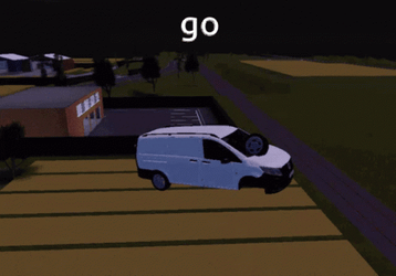 Floating Van Car Crash Meme GIF