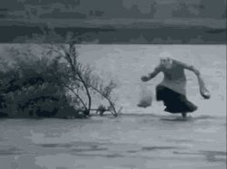 Flood Running On Water Going Home       GIF