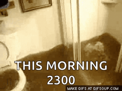 Flooded Bathroom With 2300 This Morning GIF