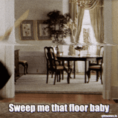 Flooded Dining Room Sweep Me That Floor Baby GIF