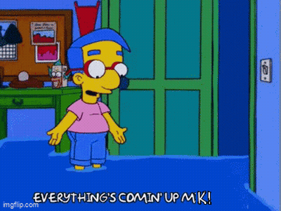 Flooded Room Cartoon Saying Everything's Comin Up MK GIF