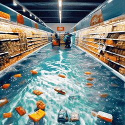 Flooding In The Grocery Store GIF