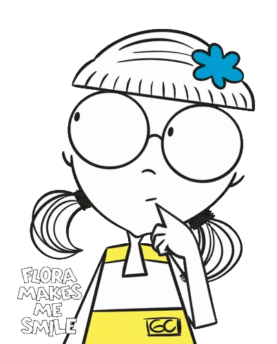 Flora Makes Me Smile Sticker