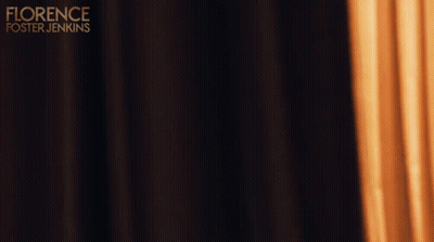 Florence Foster Jenkins Poster Woman Behind Curtain GIF