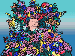 Florence Pugh Crying Abstract Art GIF