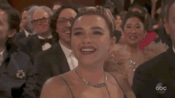 Florence Pugh Oscars Smiling GIF
