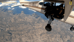 Florence Pugh Sky Diving Flying Nat Geo GIF