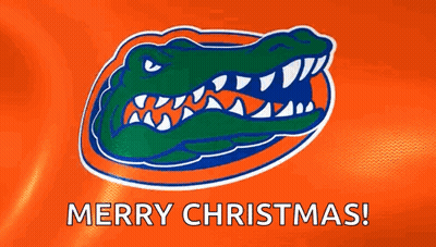 Florida Gators Logo Merry Christmas On Orange GIF