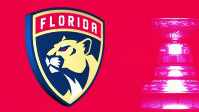 Florida Panthers Logo On Pink GIF