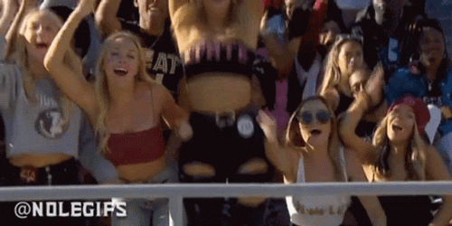 Florida State Girl Fans Cheering GIF