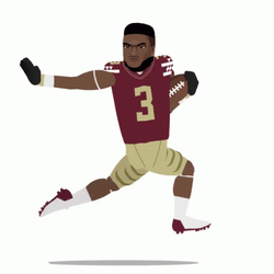 Florida State Running Animation Poster GIF