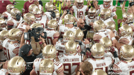 Florida State Teammates Circling Around GIF