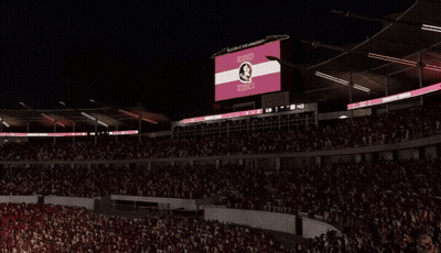 Florida State University Logo On Red Background GIF