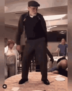 Floss Dance On The Table  GIF