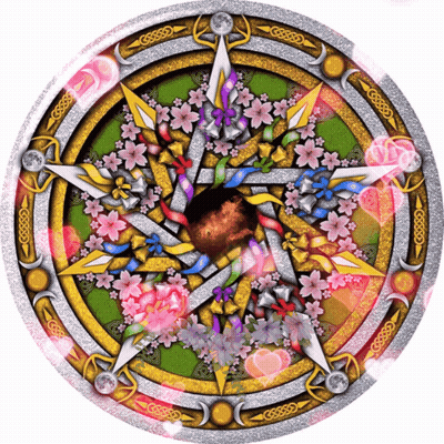 Flower And Celtic Knot Circular Design GIF