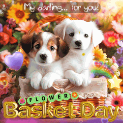 Flower Basket Day Flowers GIF