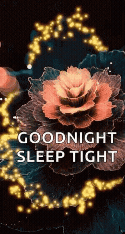 Flower With Goodnight Sleep Tight GIF