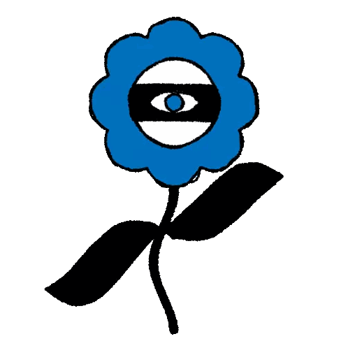 Flower With Mask Sticker