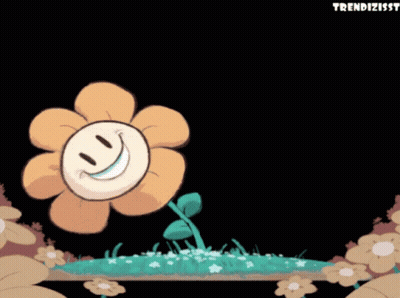 Flower With Smiley Face GIF
