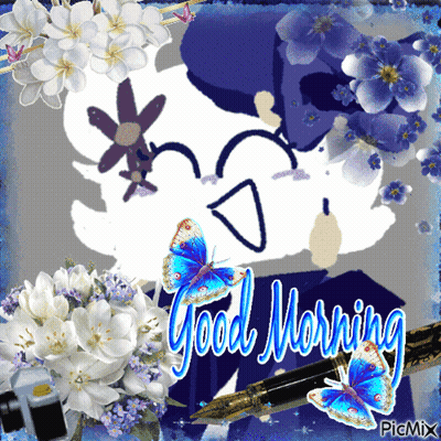 Flowers And Butterflies Good Morning GIF