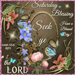 Flowers And Butterflies Saturday Blessings GIF