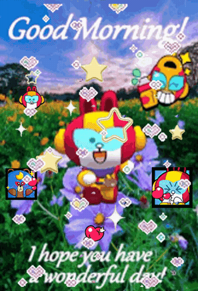 Flowers And Mountains Good Morning GIF