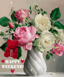 Flowers Happy Weekend GIF