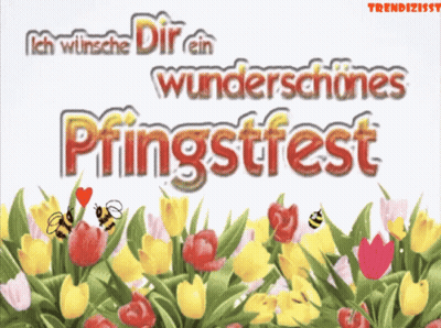 Flowers Ich Wünsche Dir Ein Wunderschönes Pfingstfest GIF