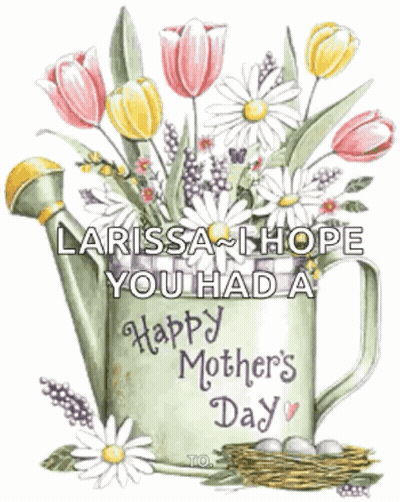 Flowers In Watering Can Happy Mothers Day GIF