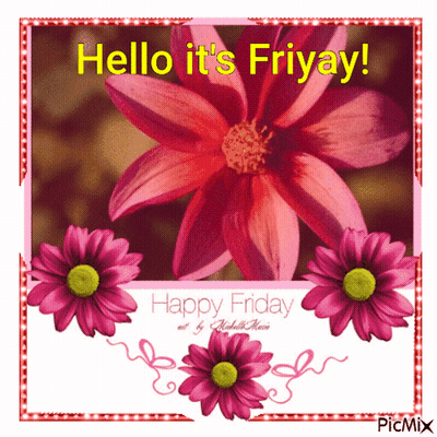 Flowers Saying Hello It's Fri Yay GIF