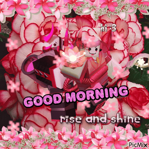 Flowers With Good Morning Rise And Shine GIF