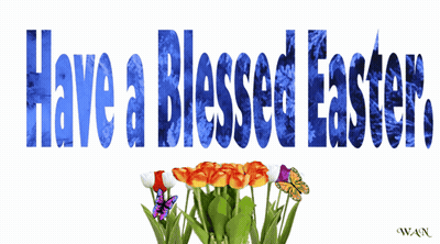 Flowers With Have A Blessed Easter GIF