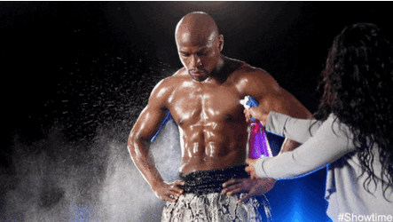 Floyd Mayweather Being Sprayed With Water GIF