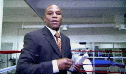 Floyd Mayweather Jr. Throw Dollar Bills To Camera GIF