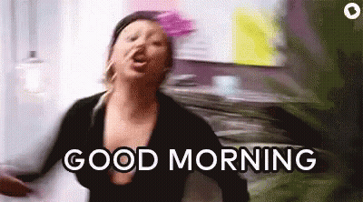 Fluffy Cat Saying Good Morning Sunshine GIF