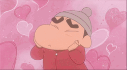 Fluffy Crayon Shin Chan In Love GIF
