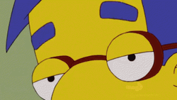 Fluttering Eyebrow Milhouse Van Houten GIF