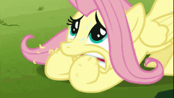 Fluttershy Adorable Scare Nail Biting GIF