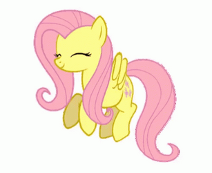 Fluttershy Happily Flying GIF