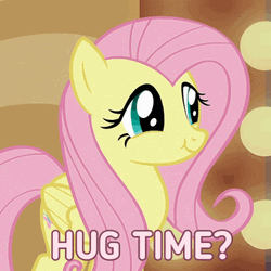 Fluttershy Hug Time Mlp GIF
