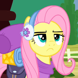 Fluttershy Looking Suspicious GIF
